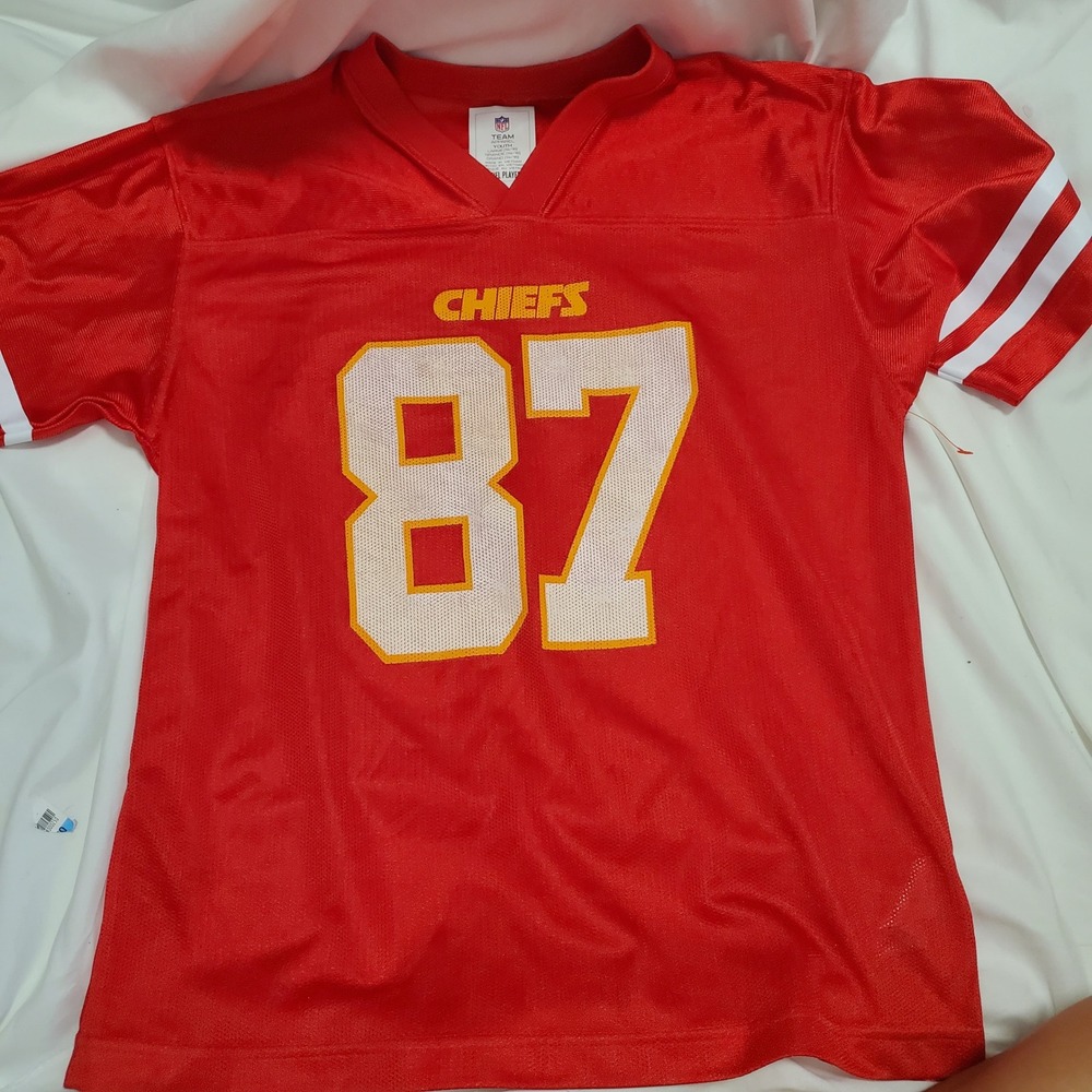 NFL Team Kids Kansas City Chiefs Travis Kelce 87 Jersey Red Youth L 14-16
